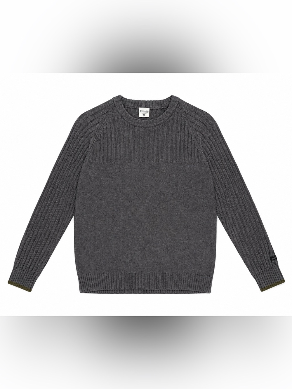 Columbia Men's Ribbed Crewneck Sweater in Charcoal